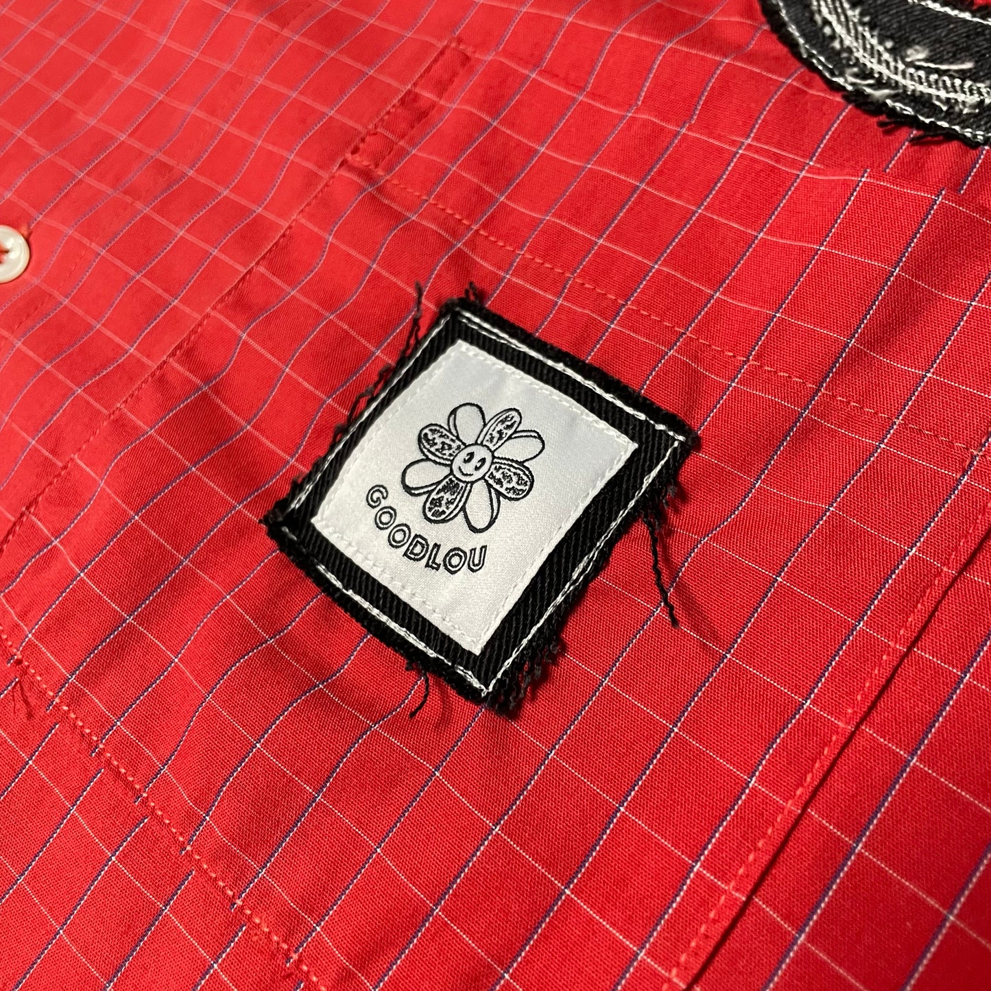 Chemise manches courtes avec empiècements chaîne