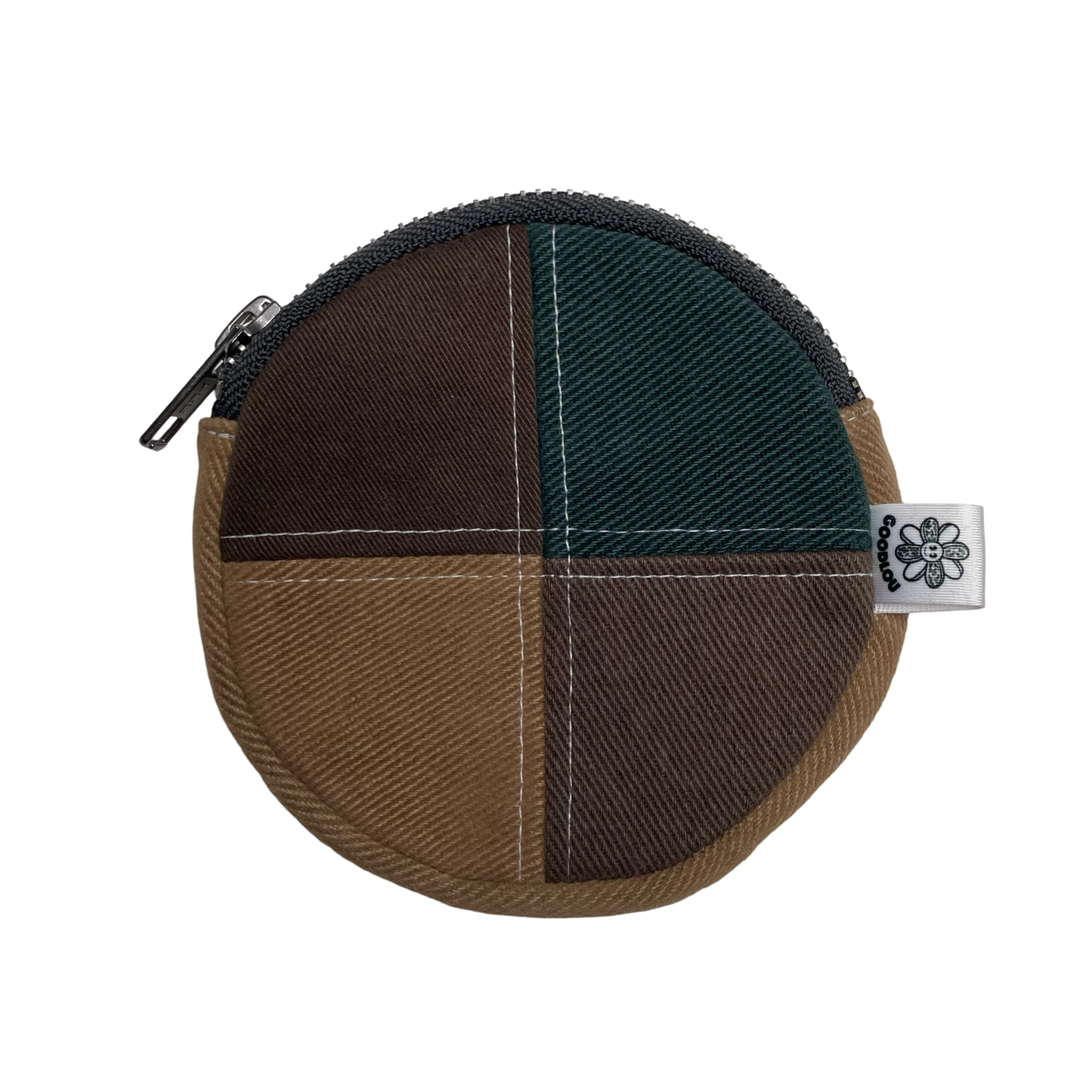 Porte-monnaie rond en patchwork