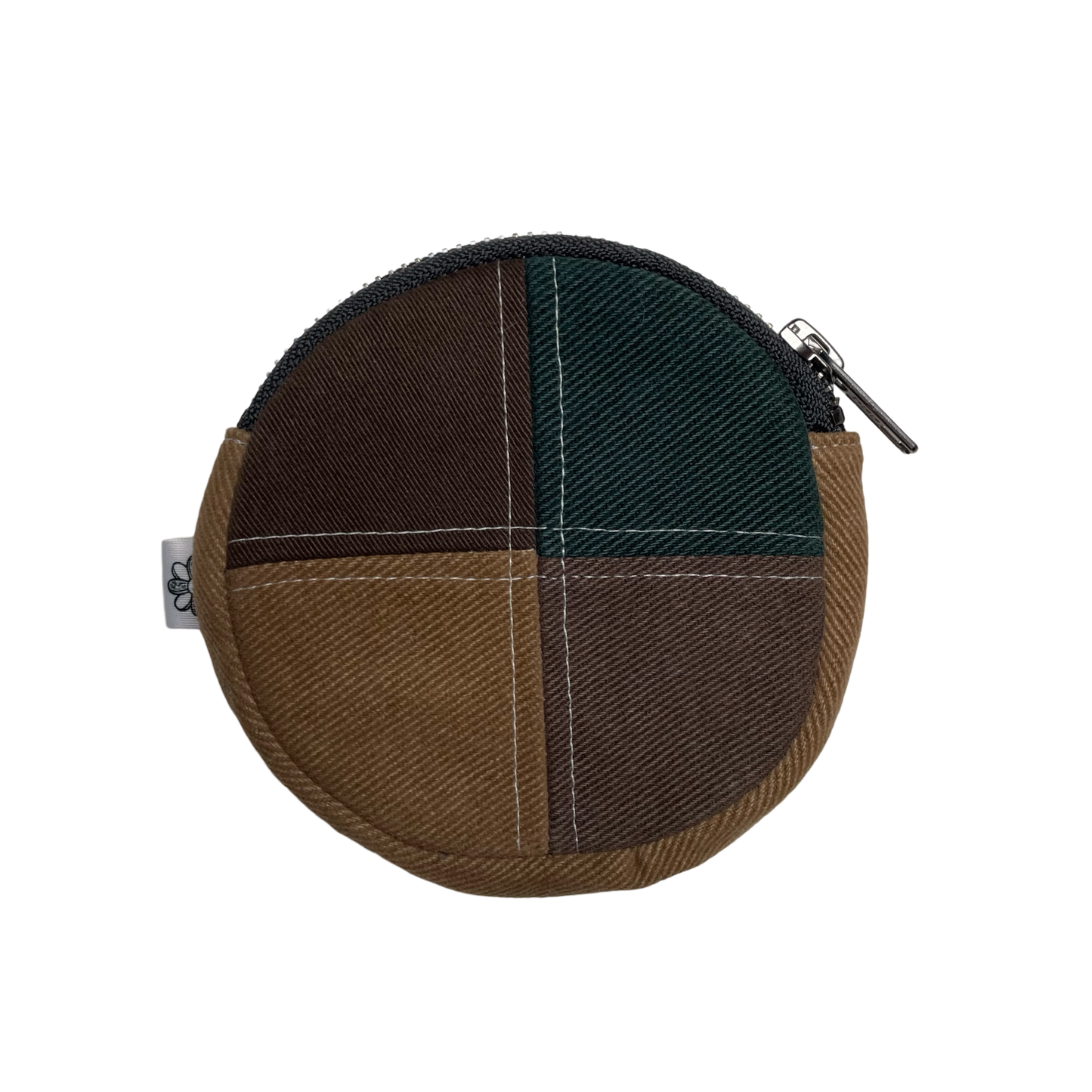 Porte-monnaie rond en patchwork