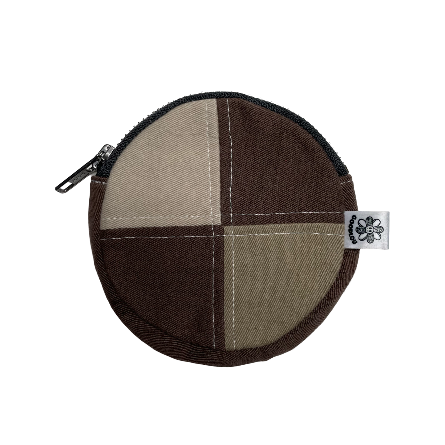 Porte-monnaie rond en patchwork