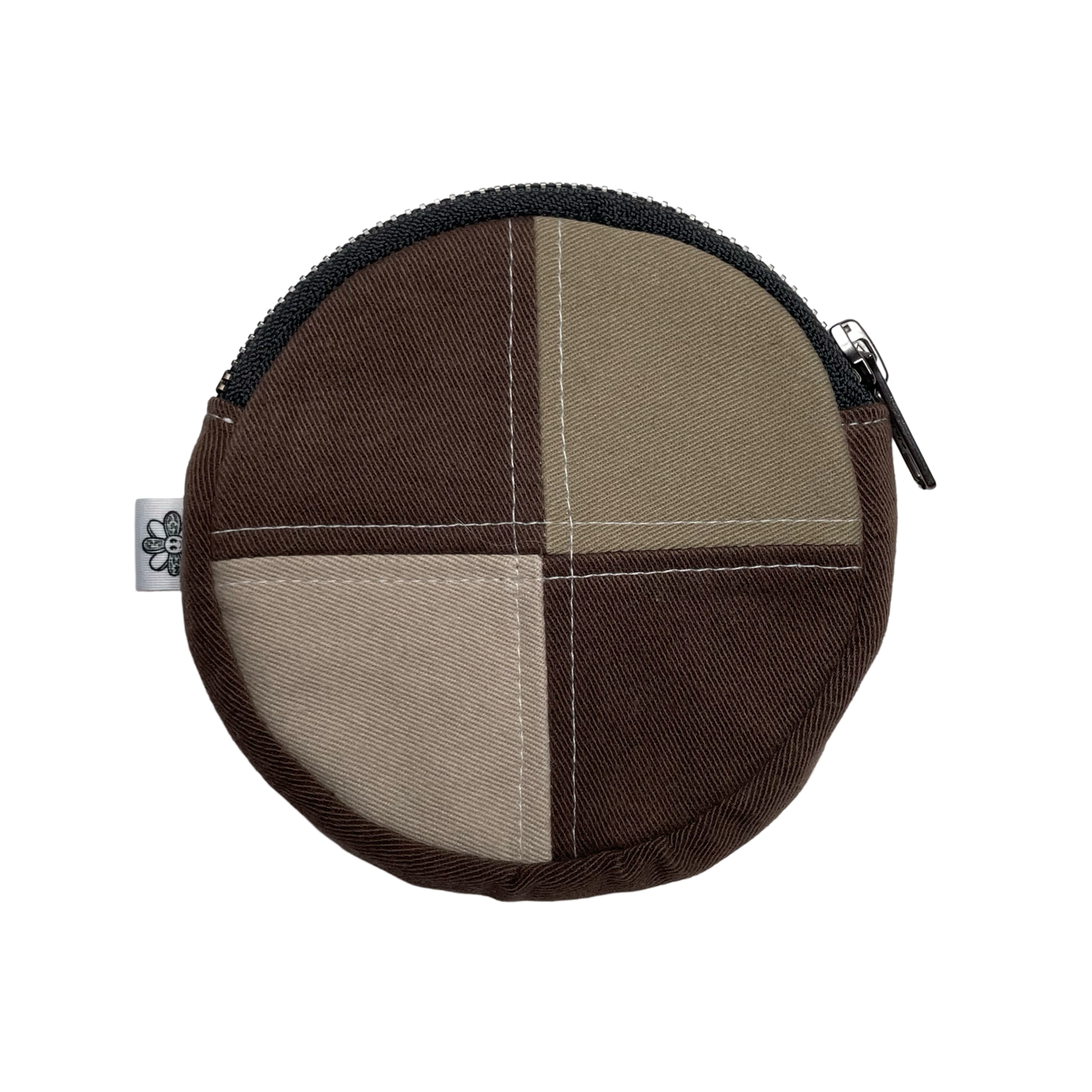 Porte-monnaie rond en patchwork