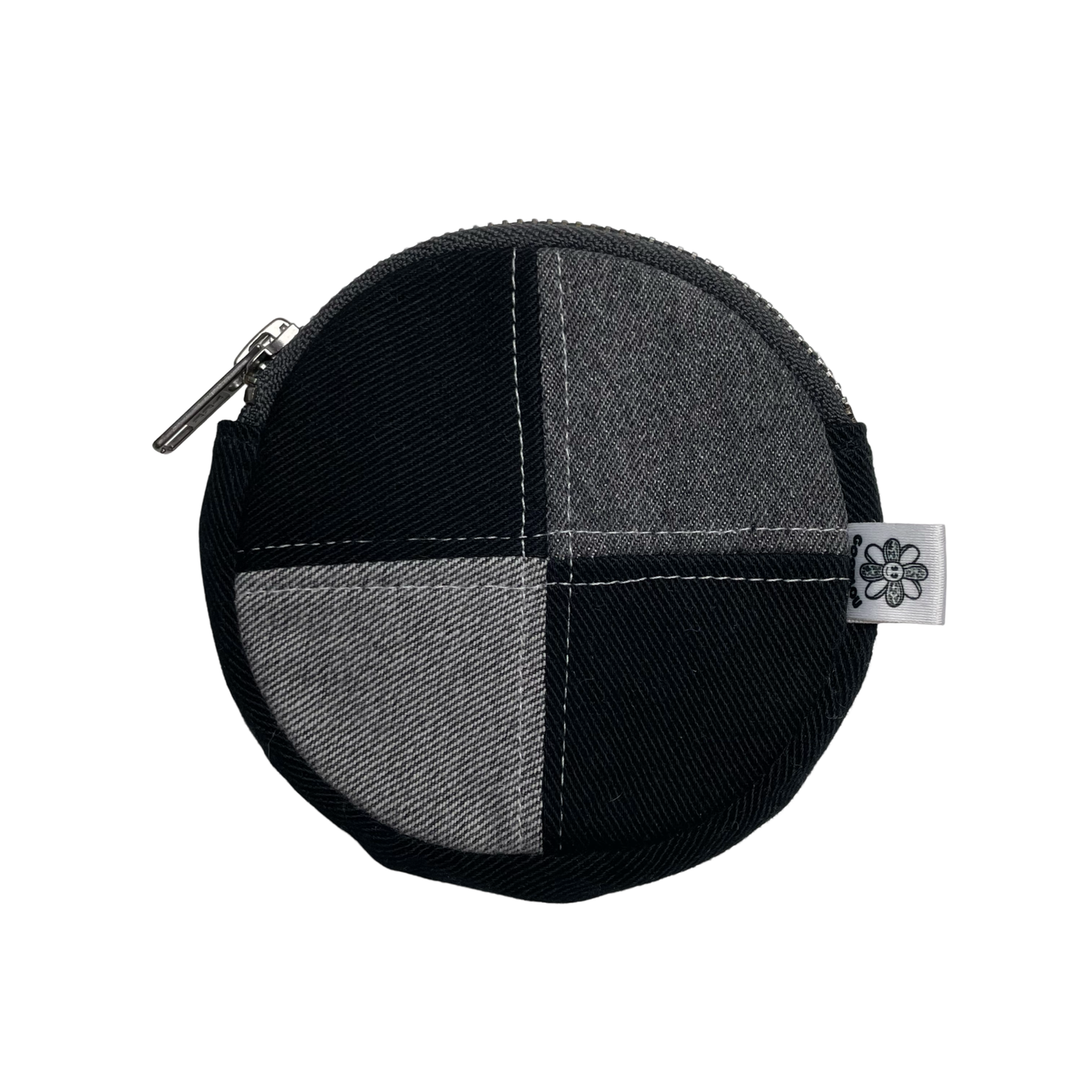 Porte-monnaie rond en patchwork