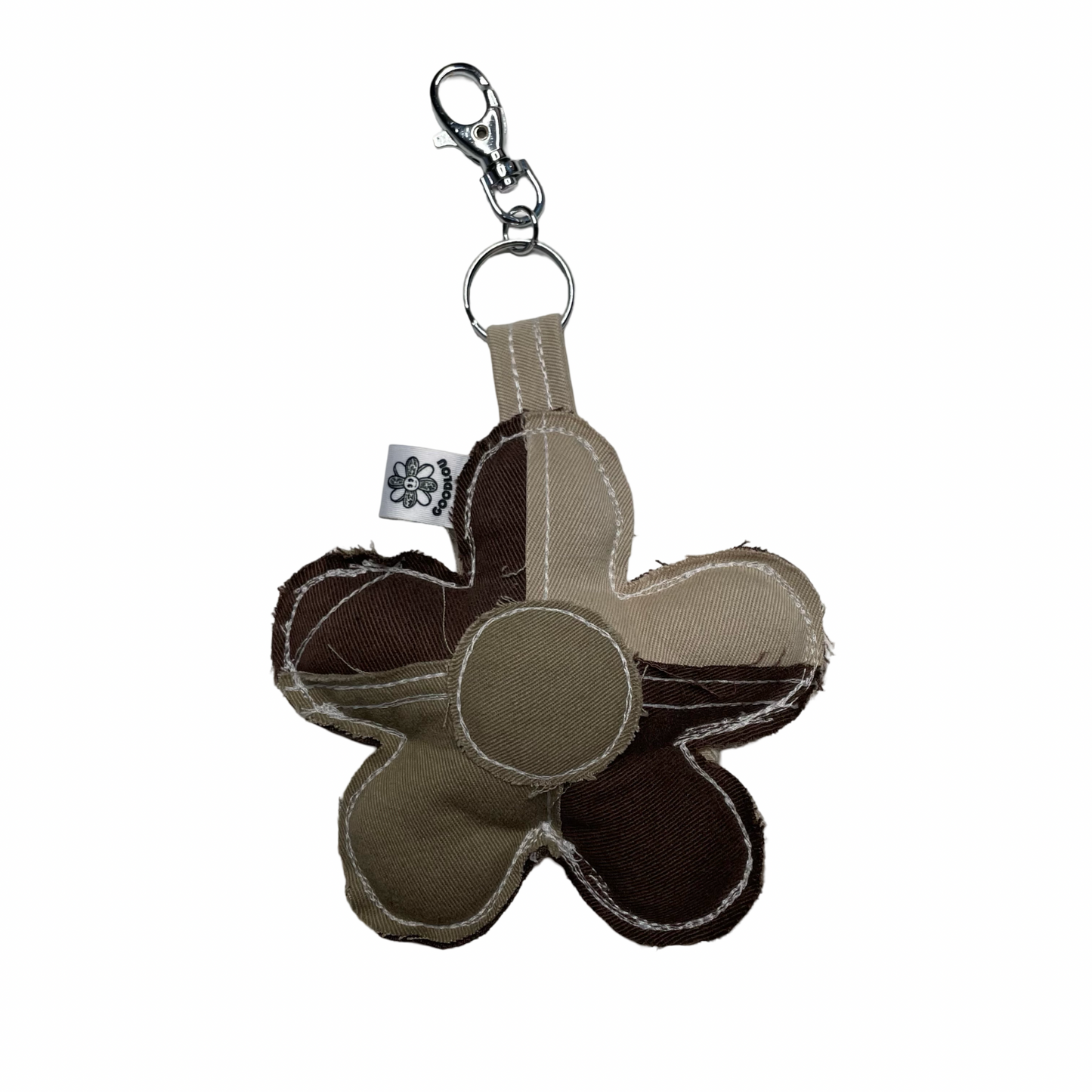 Porte-clé fleur en jean