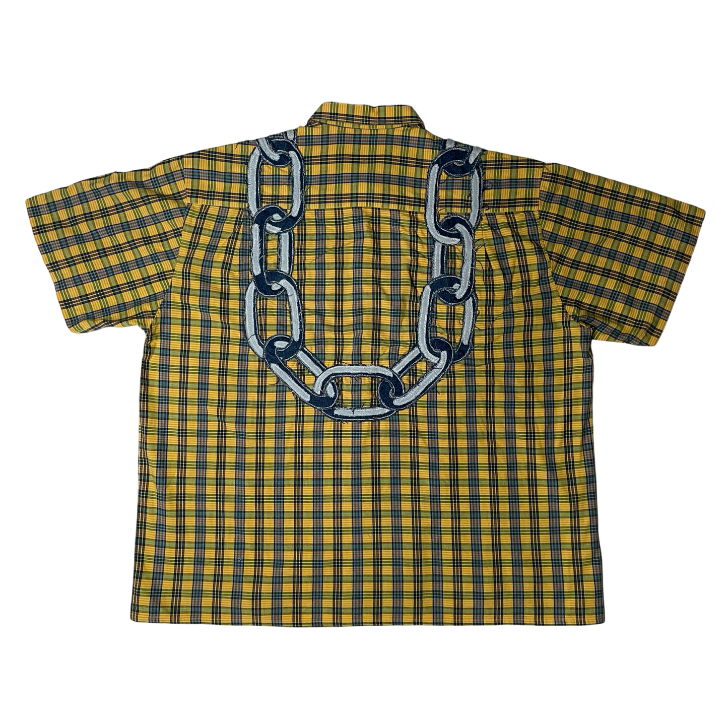Chemise à manches courtes avec empiècements chaîne