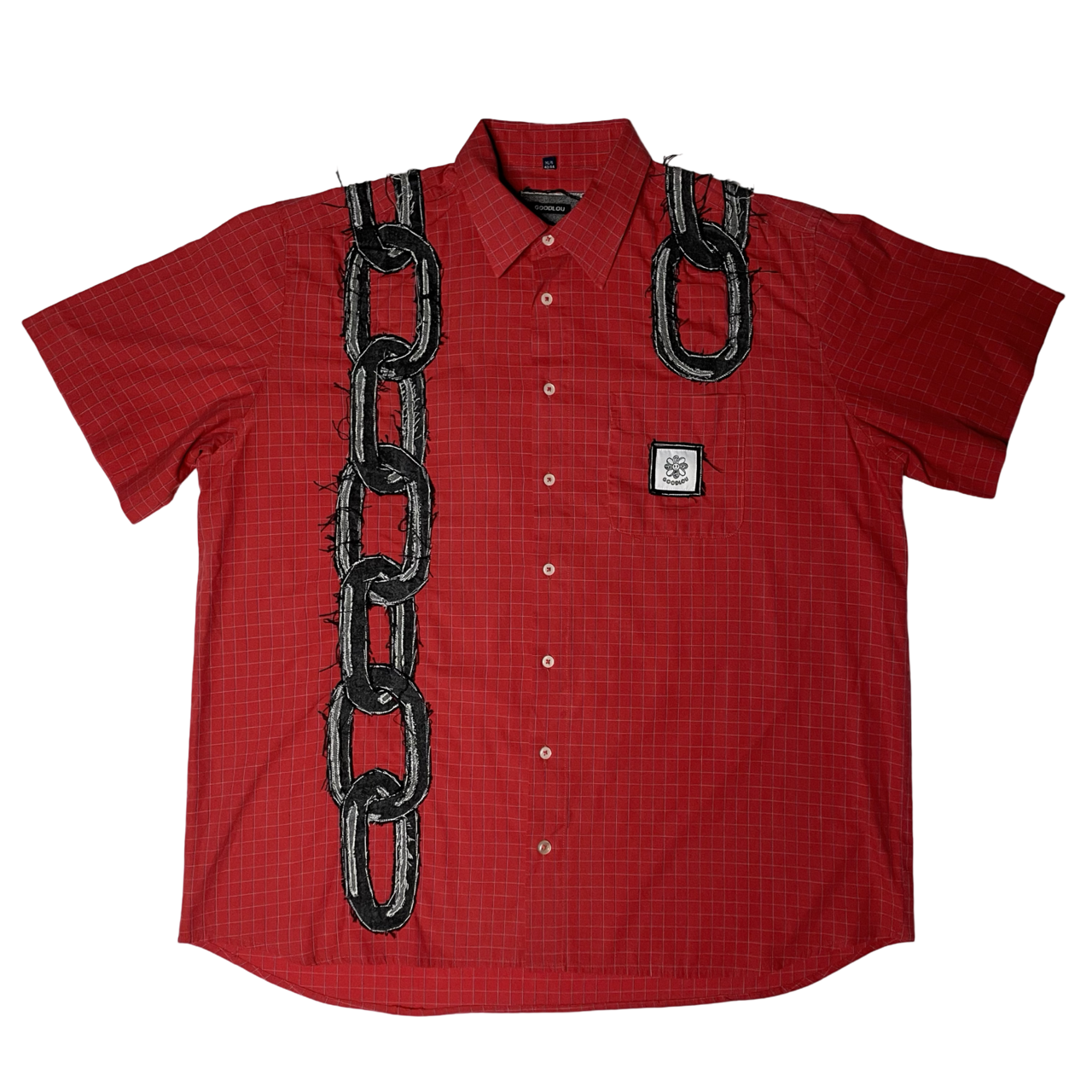 Chemise manches courtes avec empiècements chaîne