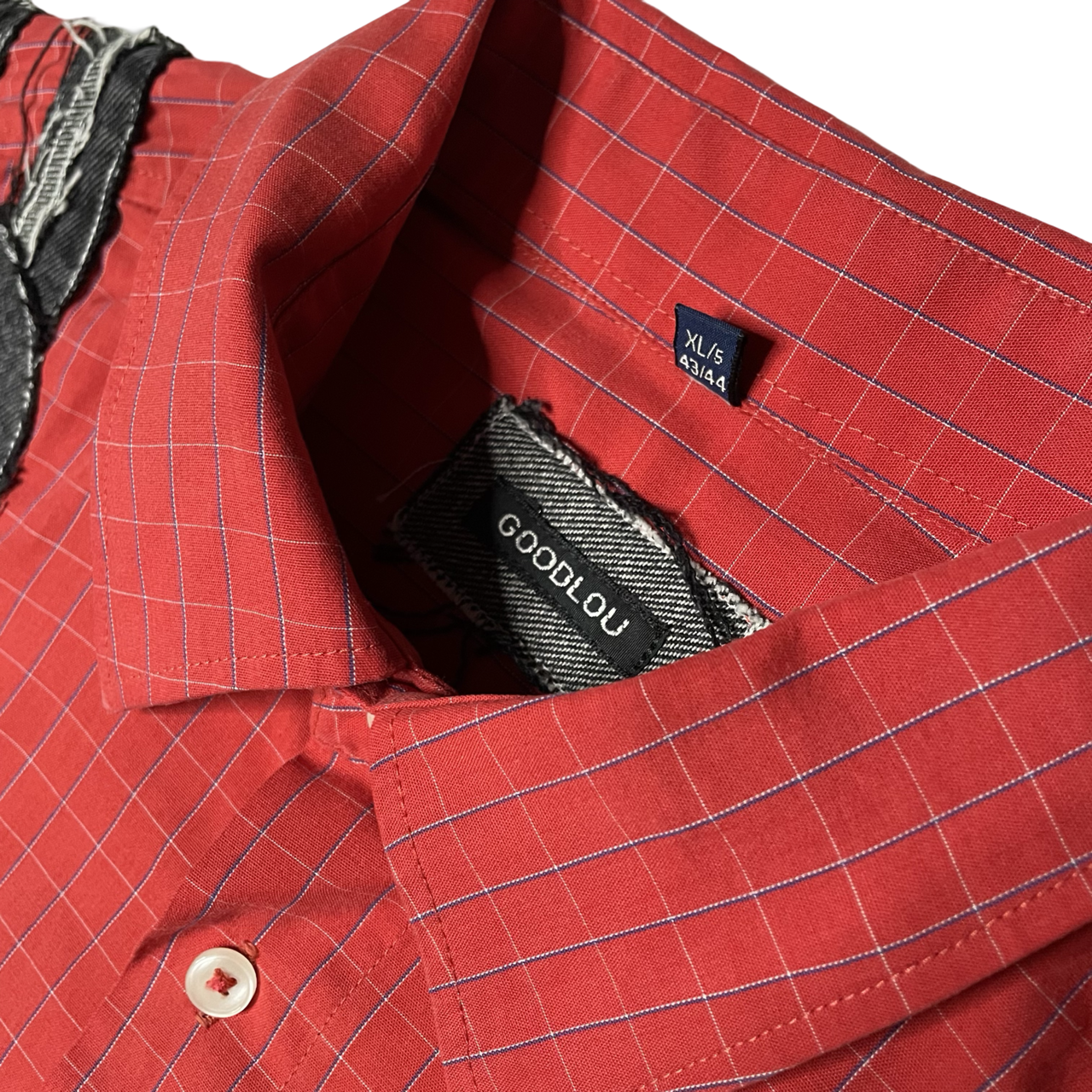 Chemise manches courtes avec empiècements chaîne