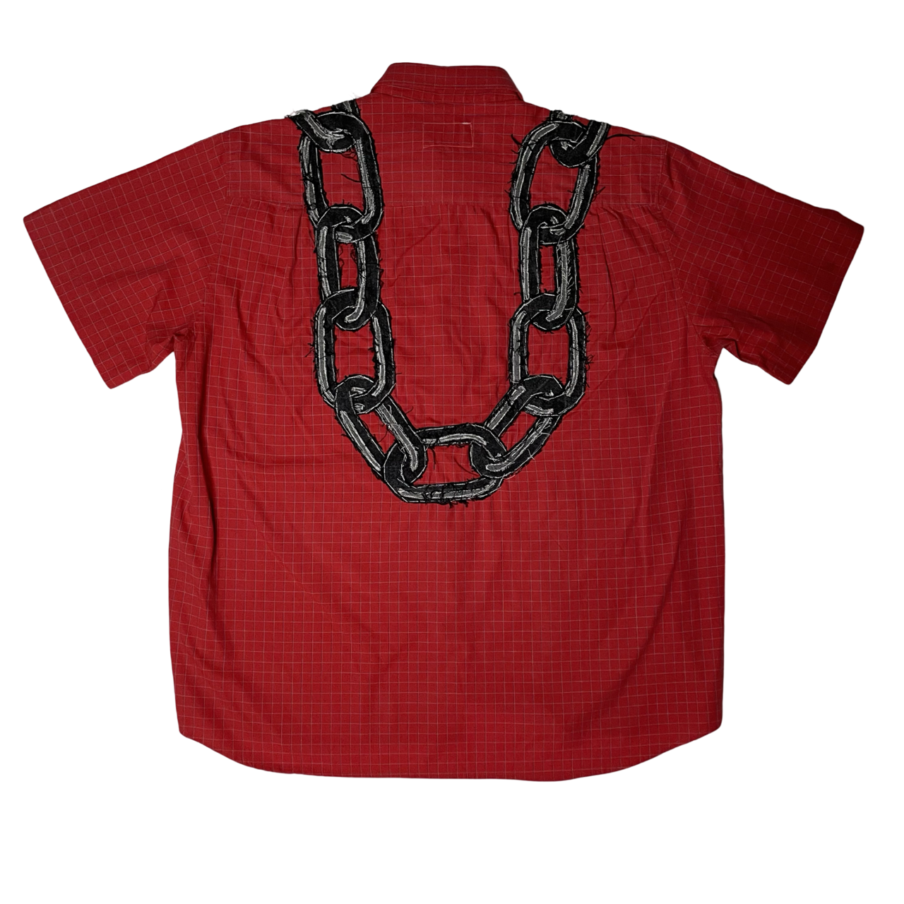 Chemise manches courtes avec empiècements chaîne