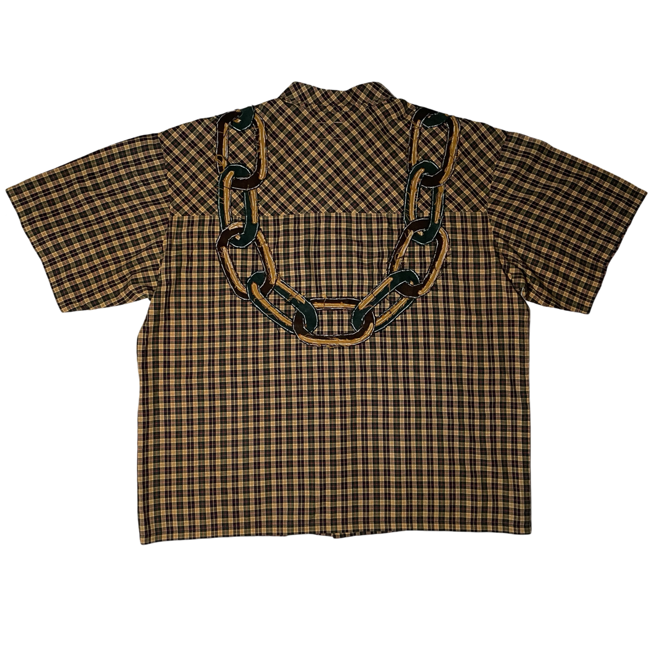 Chemise à manches courtes avec empiècements chaîne