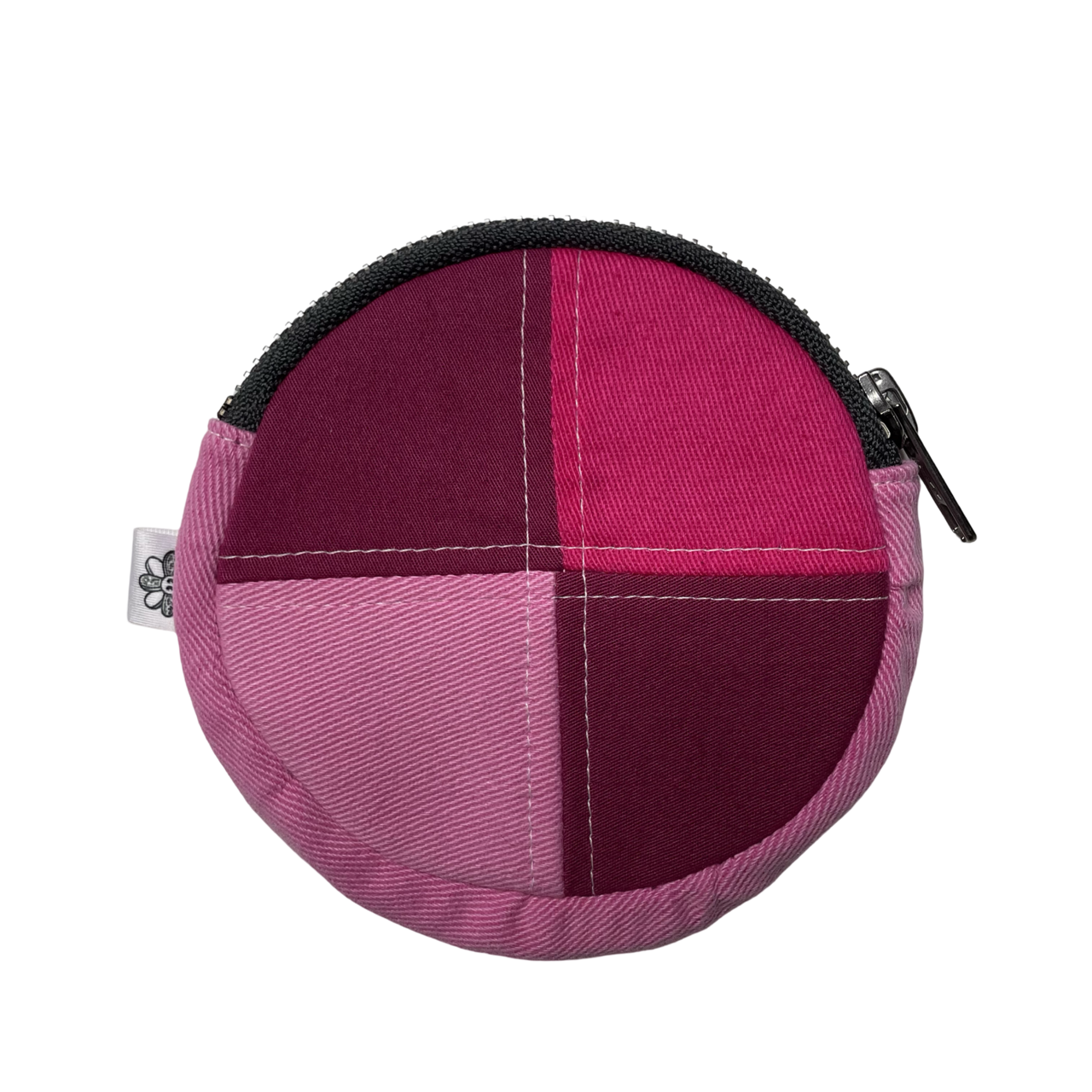 Porte-monnaie rond en patchwork