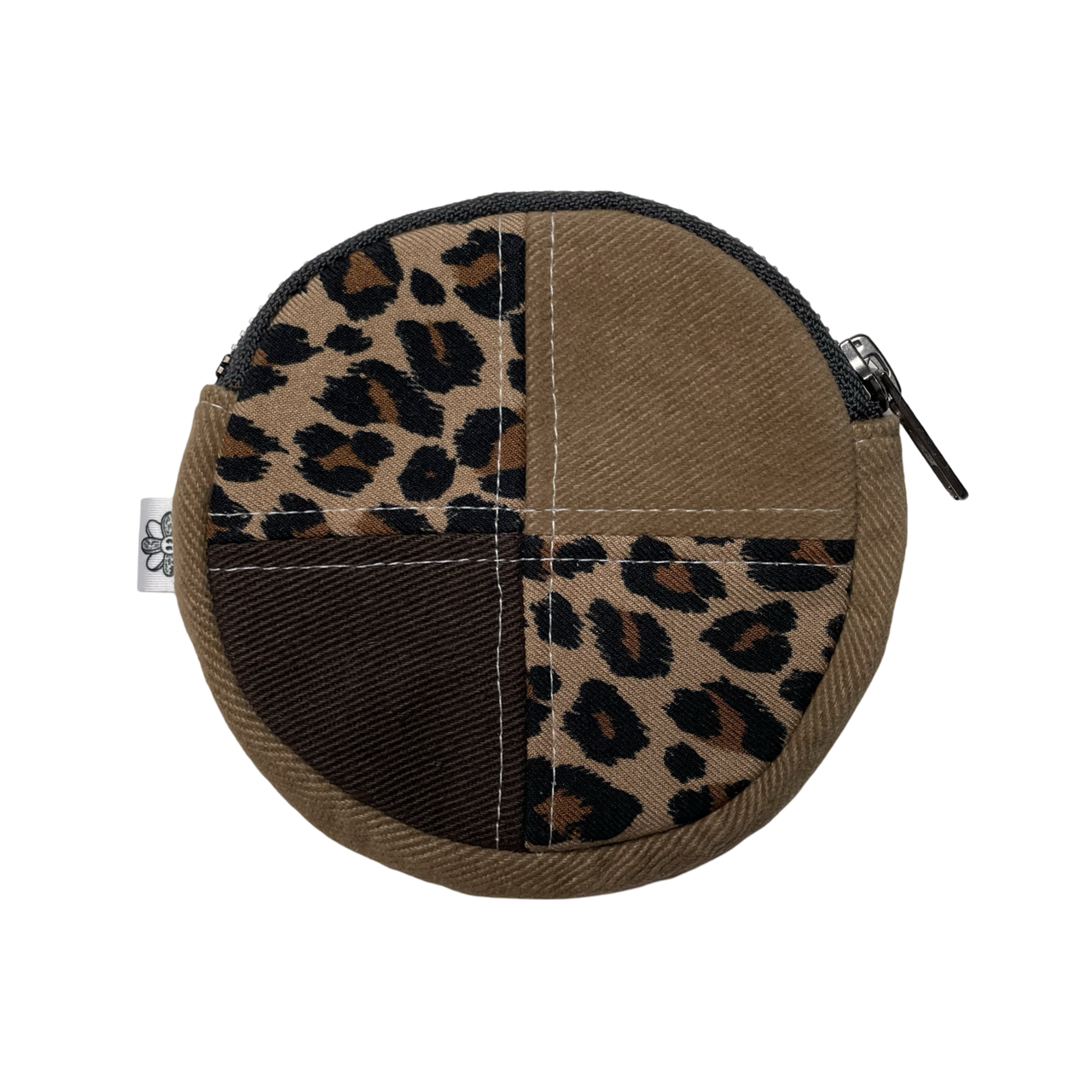 Porte-monnaie rond en patchwork