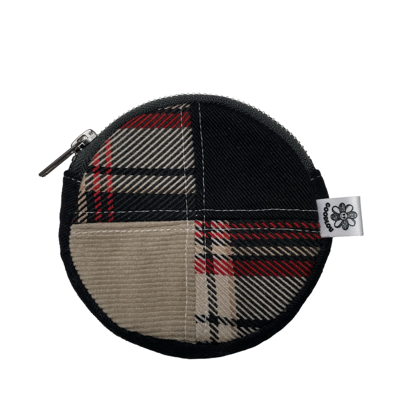 Porte-monnaie rond en patchwork